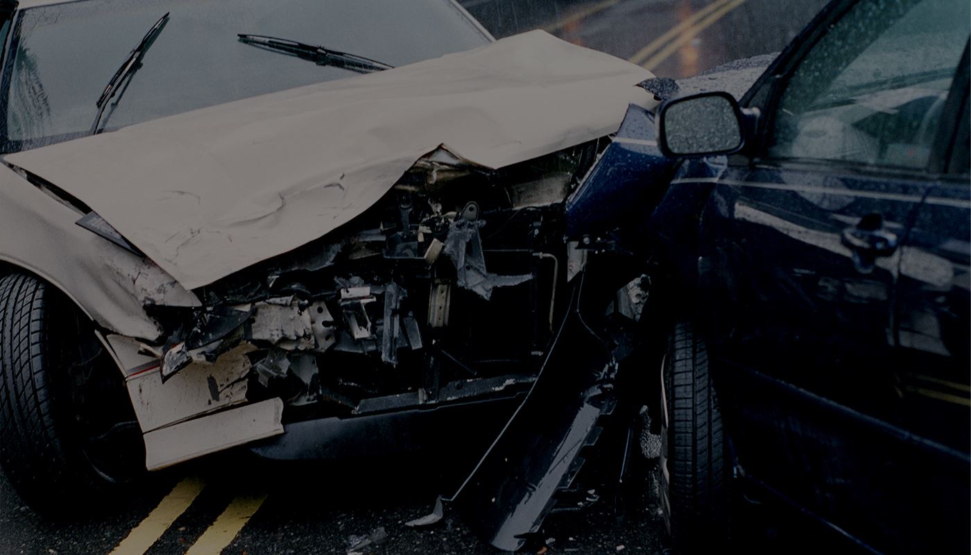 image of a wrecked car