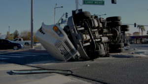 Overturned truck